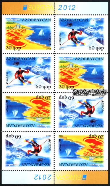 Briefmarken-Ausgabe Aserbaidschan: EUROPA CEPT Gemeinschaftsausgabe 2012 - Besuche Aserbaidschan