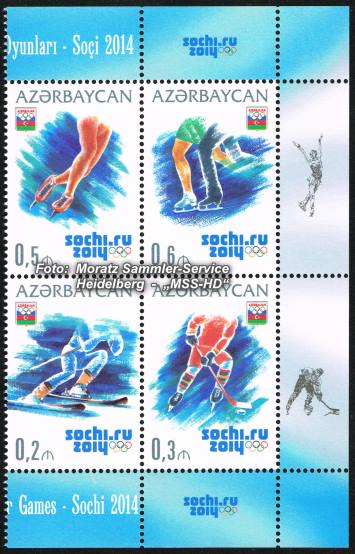 Stamp issue Azerbaijan: Olympia 2014 Sochi / Sotschi