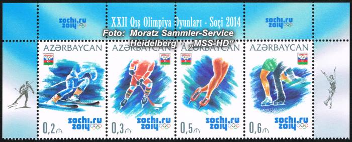 Stamp issue Azerbaijan: Olympia 2014 Sochi / Sotschi