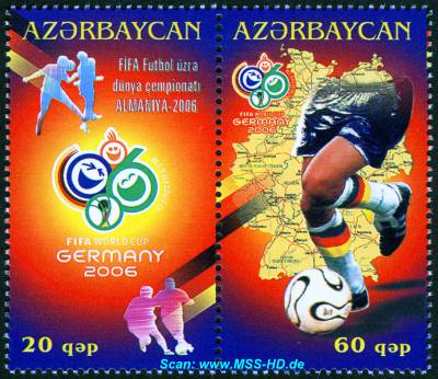 Briefmarken-Ausgabe Aserbaidschan: Fußball-WM Deutschland 2006