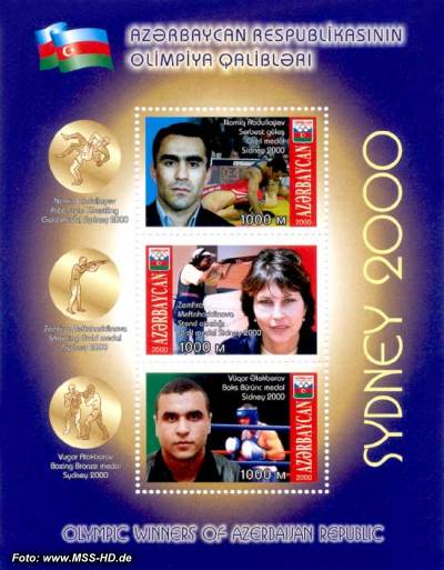 Briefmarken-Ausgabe Aserbaidschan: Gewinner Olympiade 2000, Sydney
