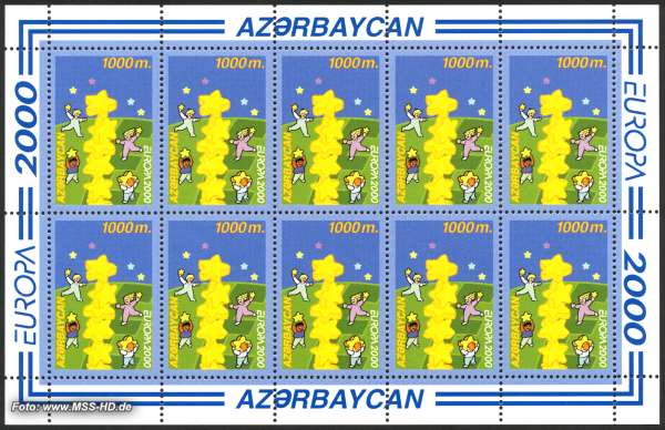 Briefmarken-Ausgabe Aserbaidschan: Europe CEPT 2000 - Sternenturm