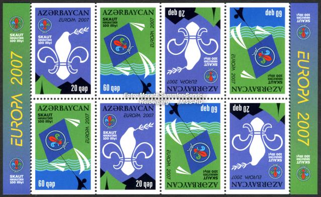 Stamp Issue Azerbaijan: Europe CEPT Companionship 2007 - Scouting