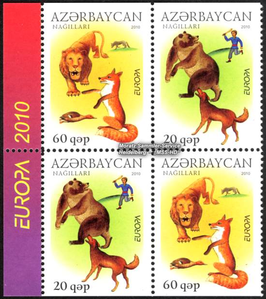 Stamp Issue Azerbaijan: Europe CEPT Companionship 2010 Children Books