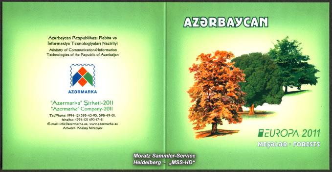 Stamp Issue Azerbaijan: Europe CEPT Companionship 2011 Forests