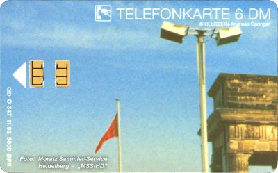 Dt. Telefonkarte O-347 aus dem Telefonkarten-Puzzle 'Brandenburger Tor 1989'